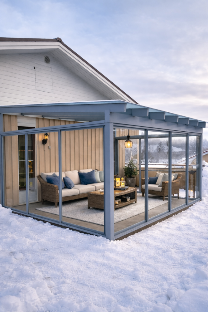 Lasiterassin asennus