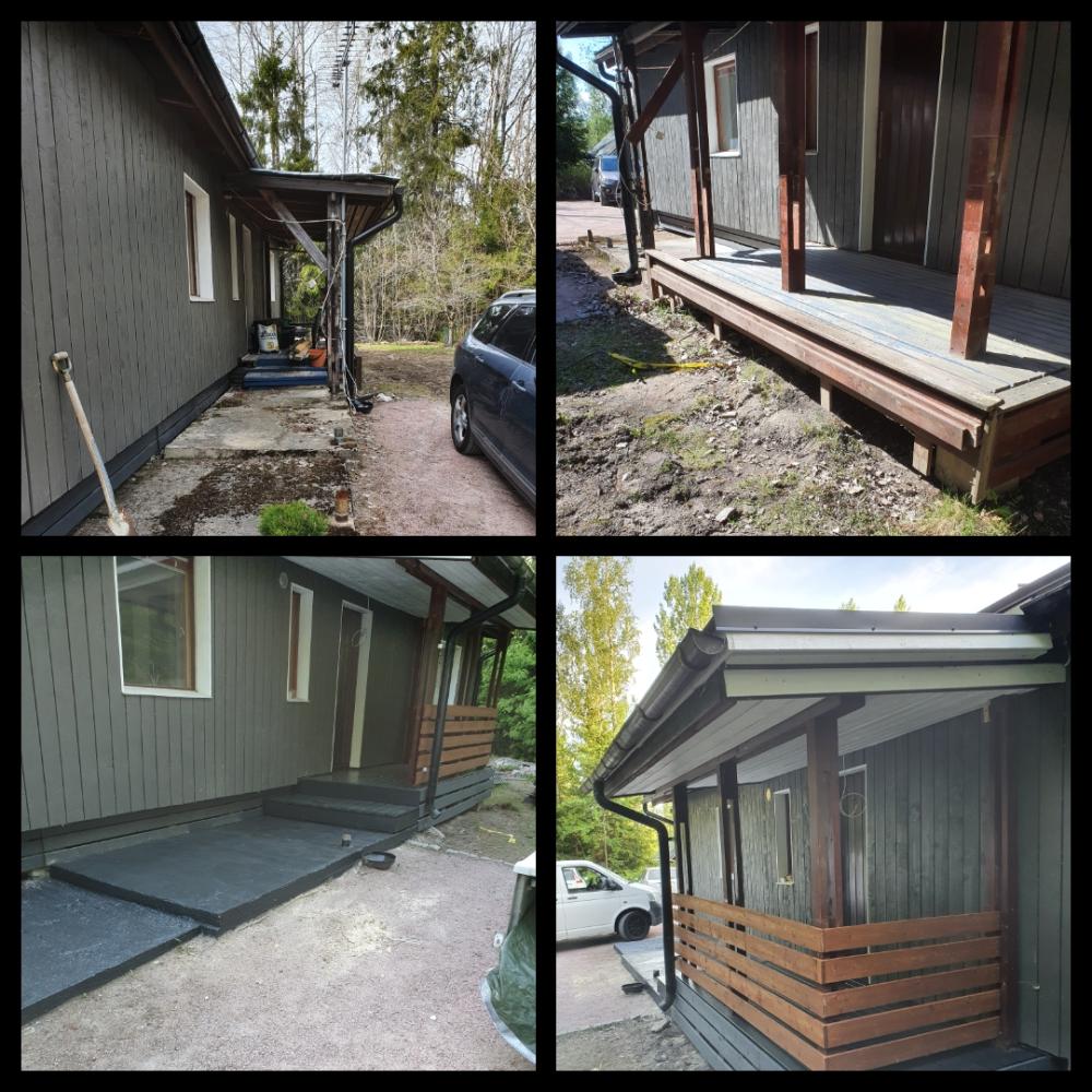 Omakotitalon sisääntulon parantelua