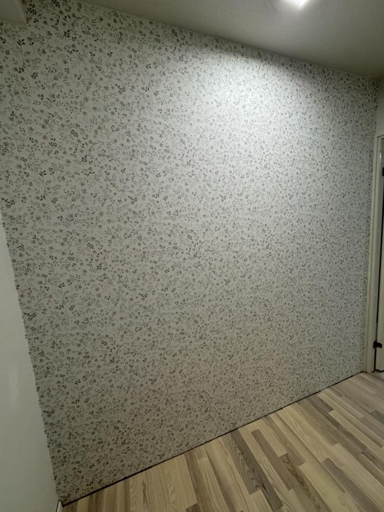 Vaatehuoneen hyllyjen purku ja tapetointi sekä vaatekaapin purkutyö ja seinän maalaus