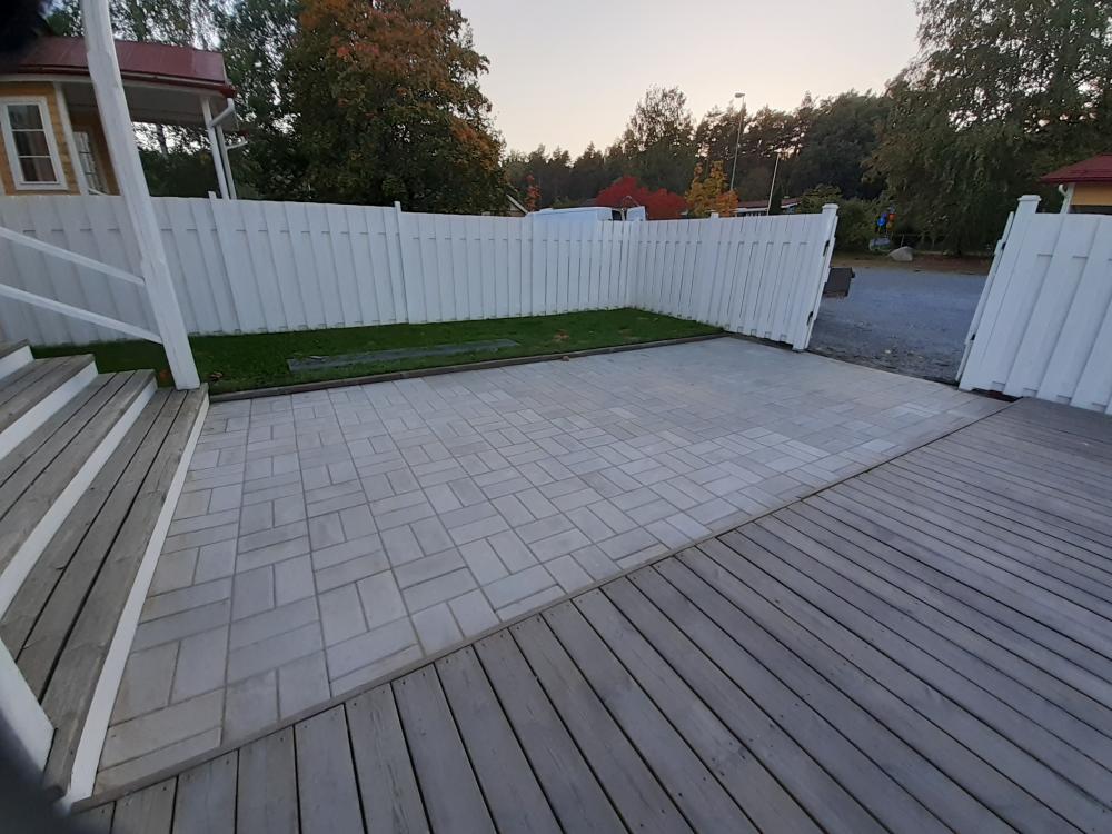 Pihakivetys soran tilalle