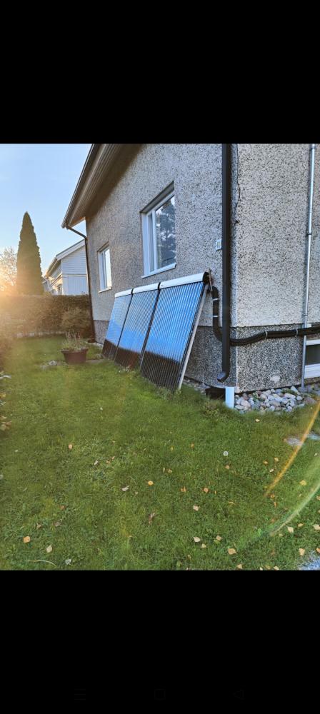 Aurinkolämmitys-järjestelmän asennus