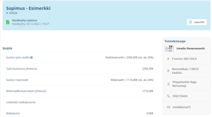 Turvallinen remonttisopimus