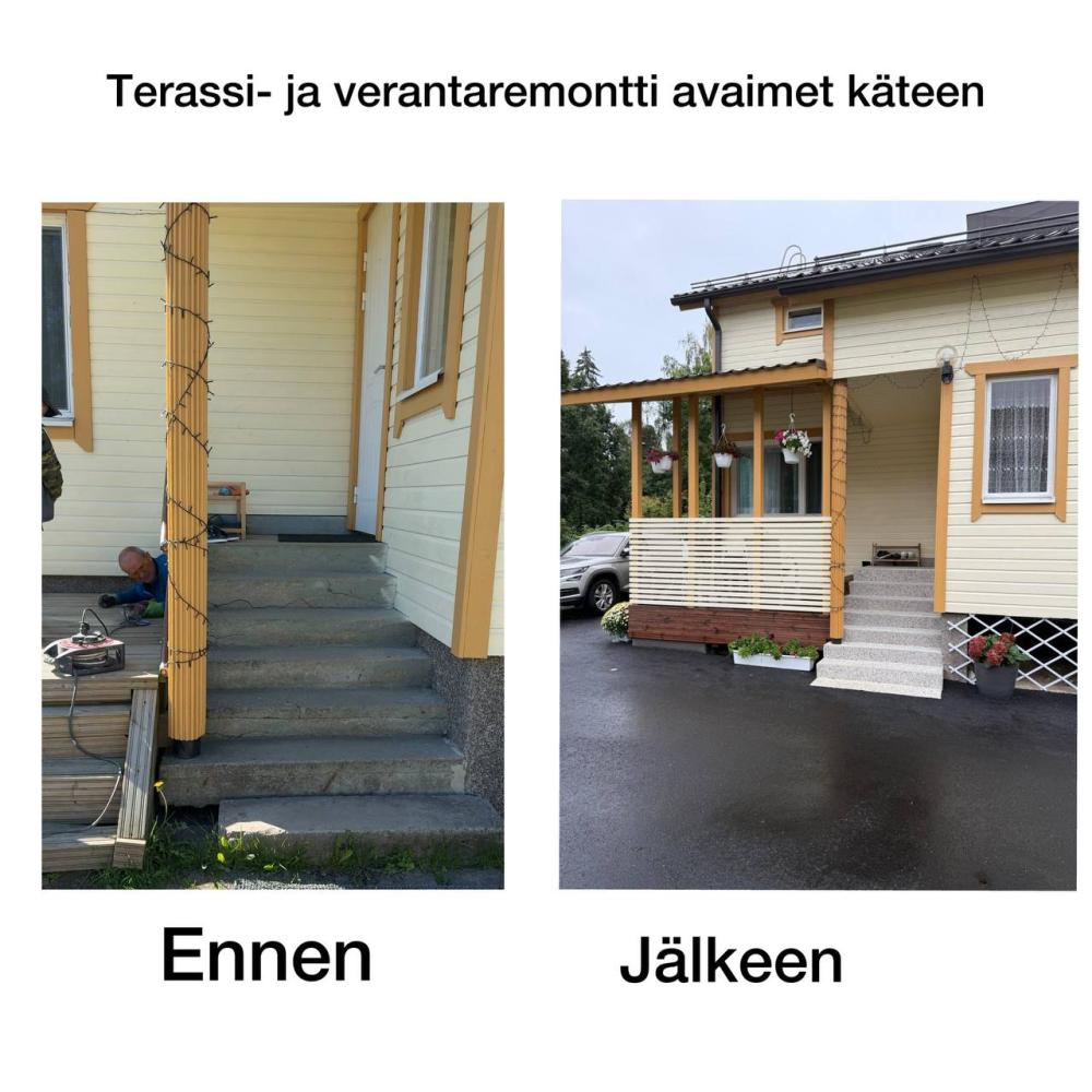 Portaiden restaurointi ja katetun terassin uusiminen 2025