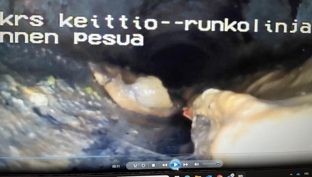 Omakotitalon viemäreiden harjapuhdistus/huuhtelu ja kuvaus