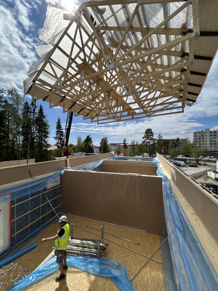 Puuelementtitalon runkovaihe