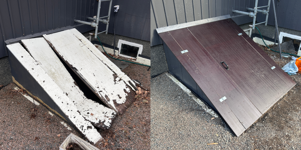 Rintamamiestalon kellarin ulkoluukku