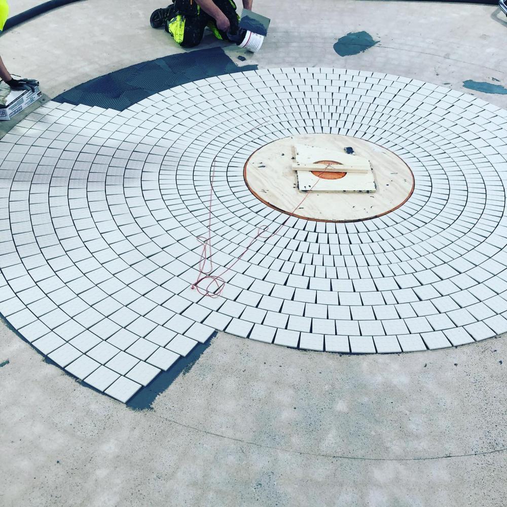 Helsingin uimastadion / Lastenallas - Laatoitustyöt