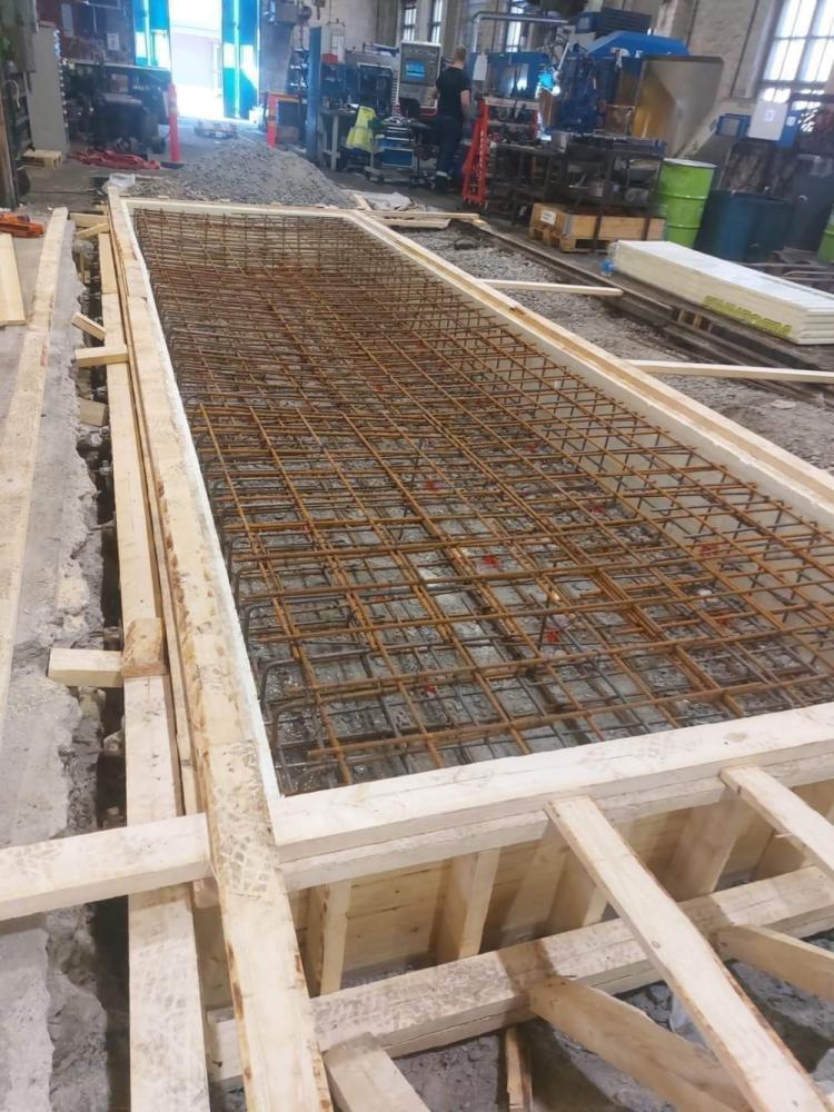 Konepajan mankelin perustustyöt