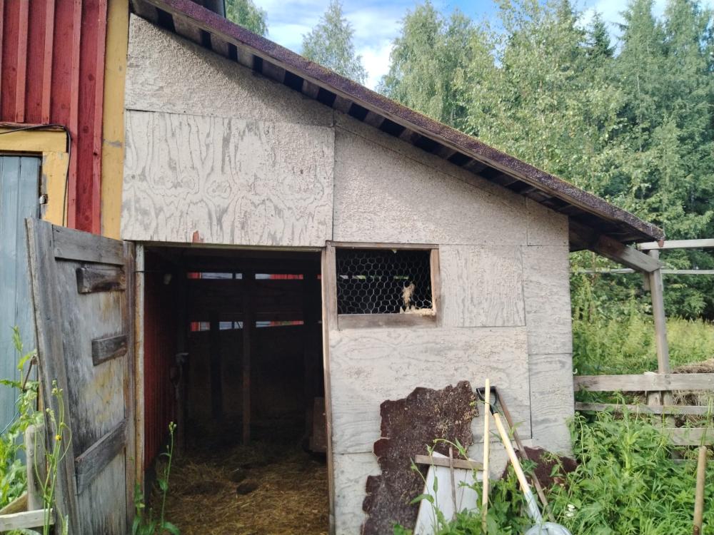 Vanhan lampolan purkaminen ja uuden rakentaminen.