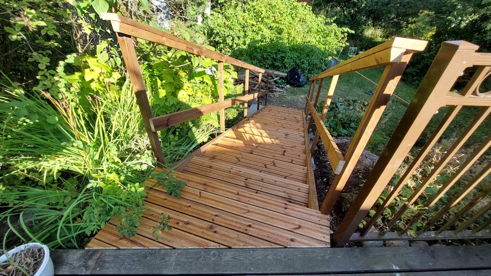 Outdoor staircase build