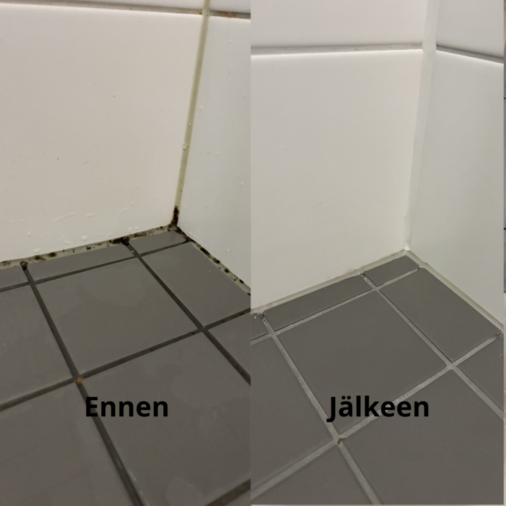 Silikonisaumojen vaihto, tehopesu ja suojapinnoite