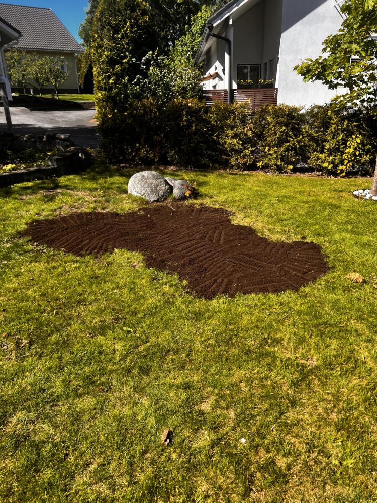 Kantojen jyrsintä, maan täyttö