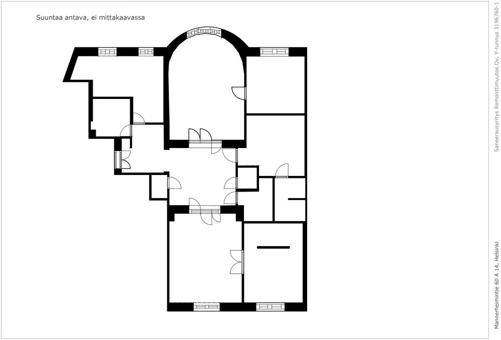 150 neliön arvokiinteistössä sijaitsevan yksityiskodin täysiremontti