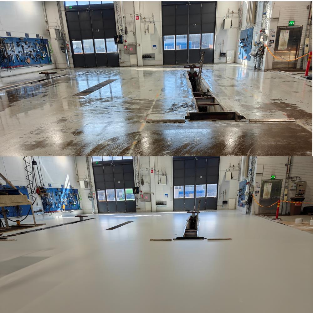 linja-auto varikon huolto tilat