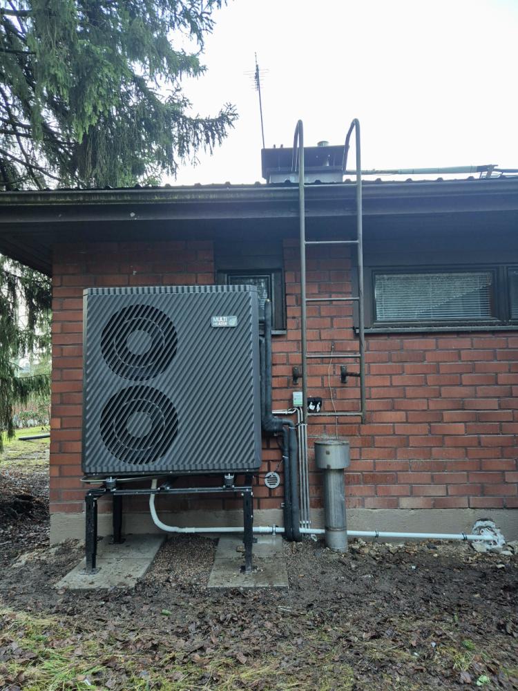 Ilmavesilämpöpumpun asennus (R290)