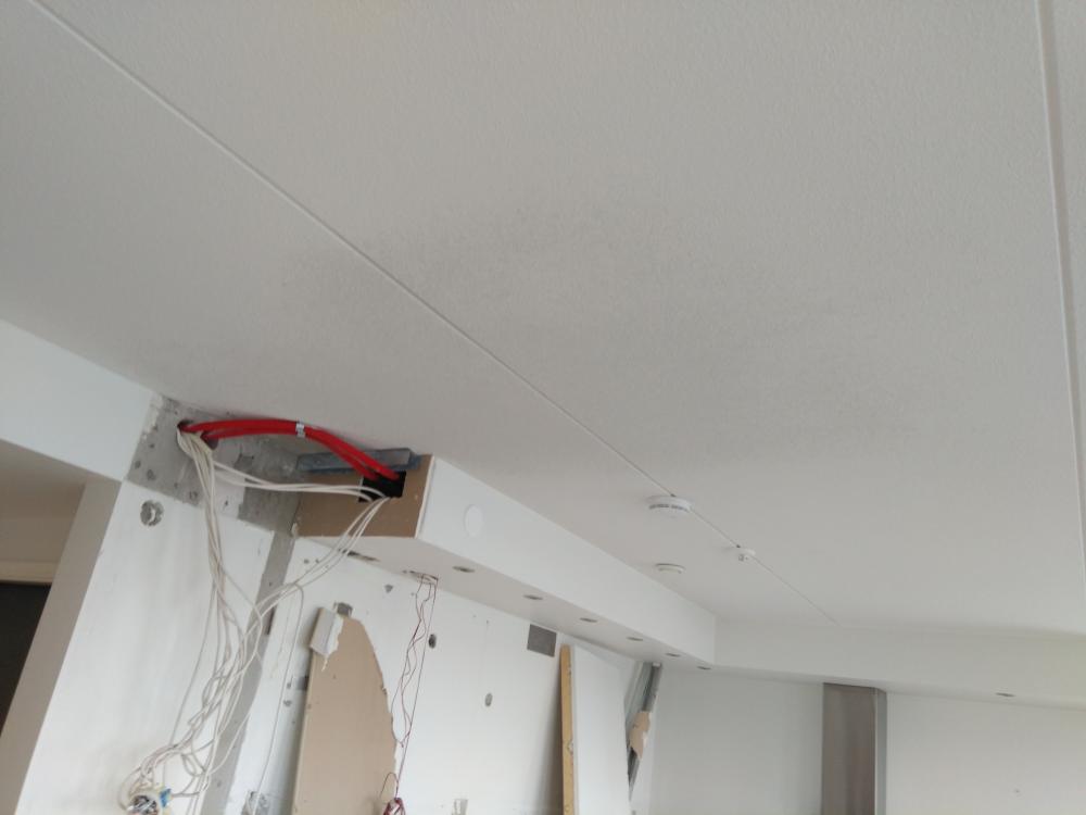 Ruiskukatto-korjausta, tummempi osa korjattuna, (märkä.