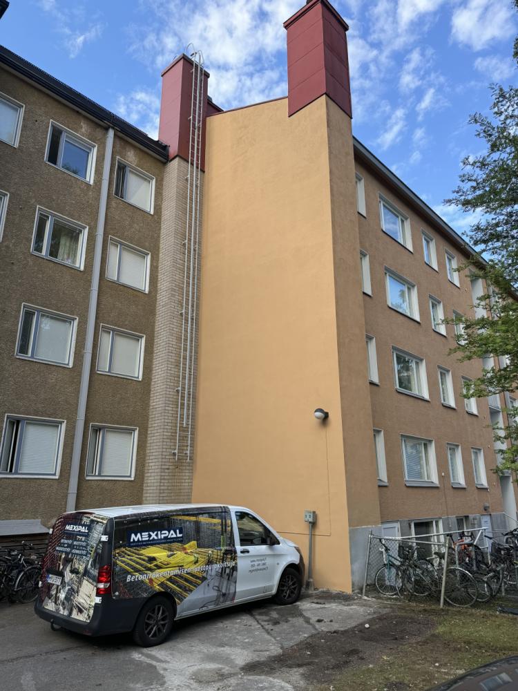 Tiiliseinä tasoitus ja maalaus työt